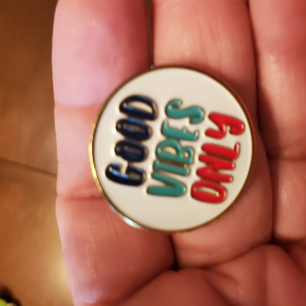 4 Gold Tone Enamel LGBT, K,Bye, Vibes and Cactus Pins - Picture 5 of 8